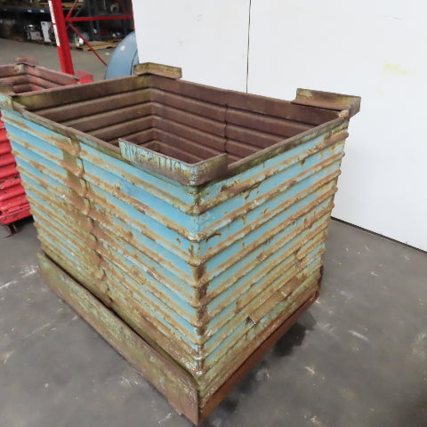 48" x 34" x 44" Deep Heavy Duty Stackable Corrugated Steel Storage Tote Box