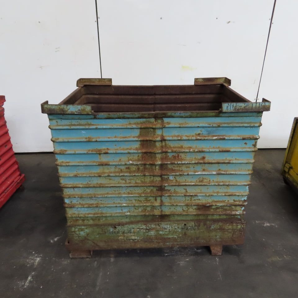 48" x 34" x 44" Deep Heavy Duty Stackable Corrugated Steel Storage Tote Box