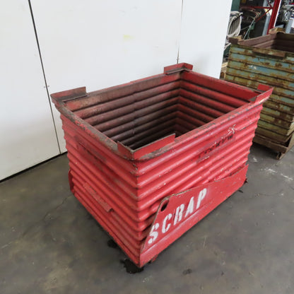 50" x 34" x 38" Deep Heavy Duty Stackable Corrugated Steel Storage Tote Box