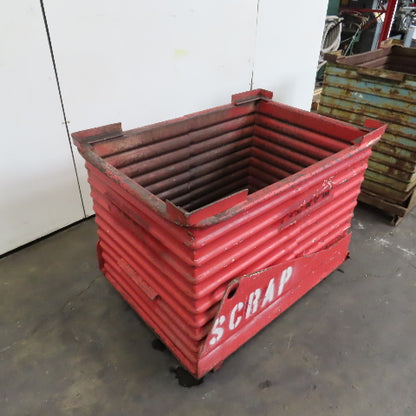 50" x 34" x 38" Deep Heavy Duty Stackable Corrugated Steel Storage Tote Box