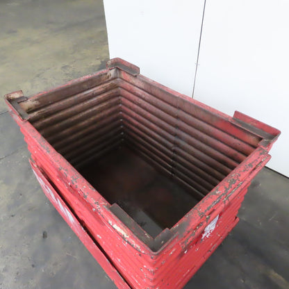 50" x 34" x 38" Deep Heavy Duty Stackable Corrugated Steel Storage Tote Box