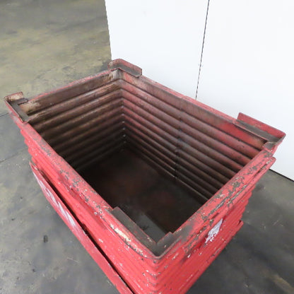 50" x 34" x 38" Deep Heavy Duty Stackable Corrugated Steel Storage Tote Box