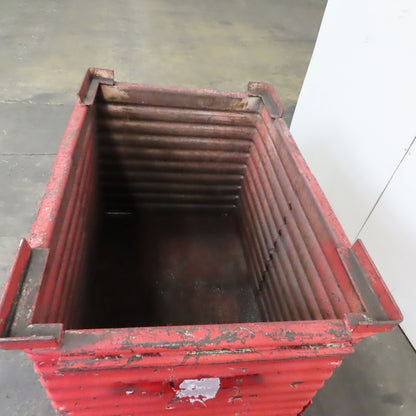 50" x 34" x 38" Deep Heavy Duty Stackable Corrugated Steel Storage Tote Box