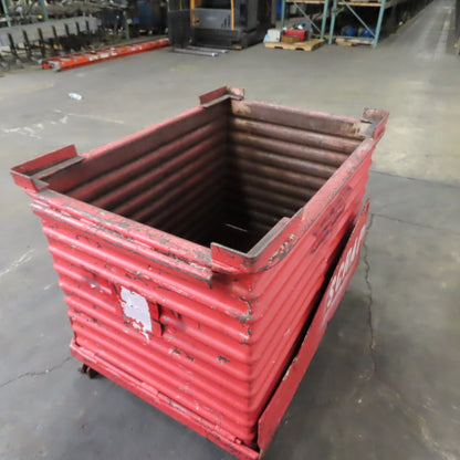 50" x 34" x 38" Deep Heavy Duty Stackable Corrugated Steel Storage Tote Box