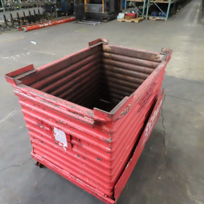 50" x 34" x 38" Deep Heavy Duty Stackable Corrugated Steel Storage Tote Box