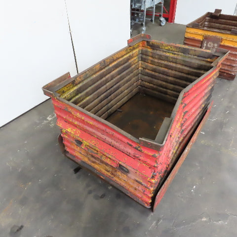 50" x 33" x 32" Deep Heavy Duty Stackable Corrugated Steel Storage Tote Box