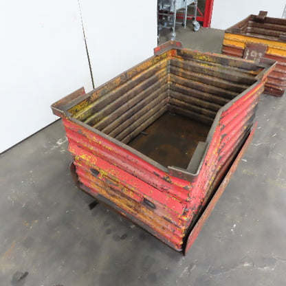 50" x 33" x 32" Deep Heavy Duty Stackable Corrugated Steel Storage Tote Box