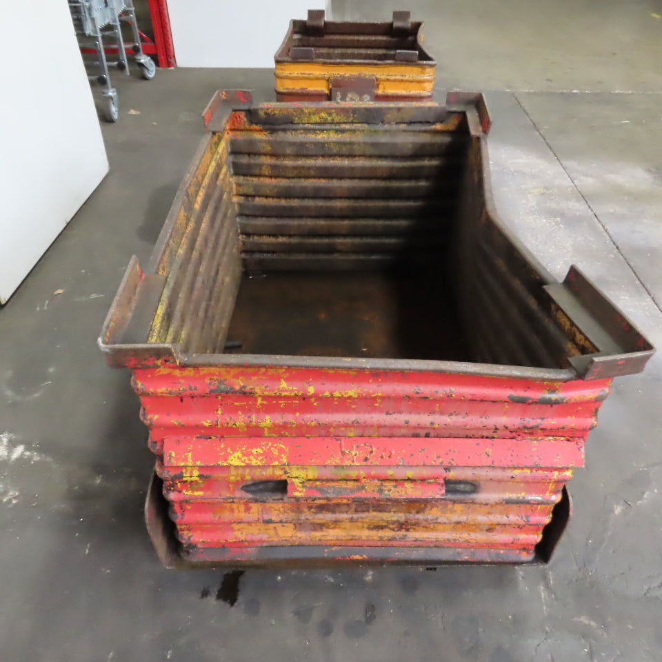 50" x 33" x 32" Deep Heavy Duty Stackable Corrugated Steel Storage Tote Box