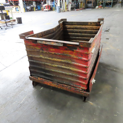 50" x 33" x 32" Deep Heavy Duty Stackable Corrugated Steel Storage Tote Box