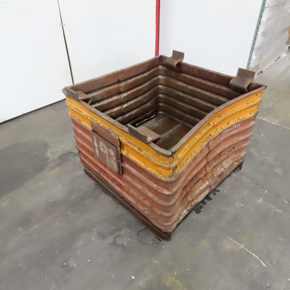 33" x 31" x 25" Deep Heavy Duty Stackable Corrugated Steel Storage Tote Box