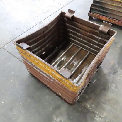 33" x 31" x 25" Deep Heavy Duty Stackable Corrugated Steel Storage Tote Box