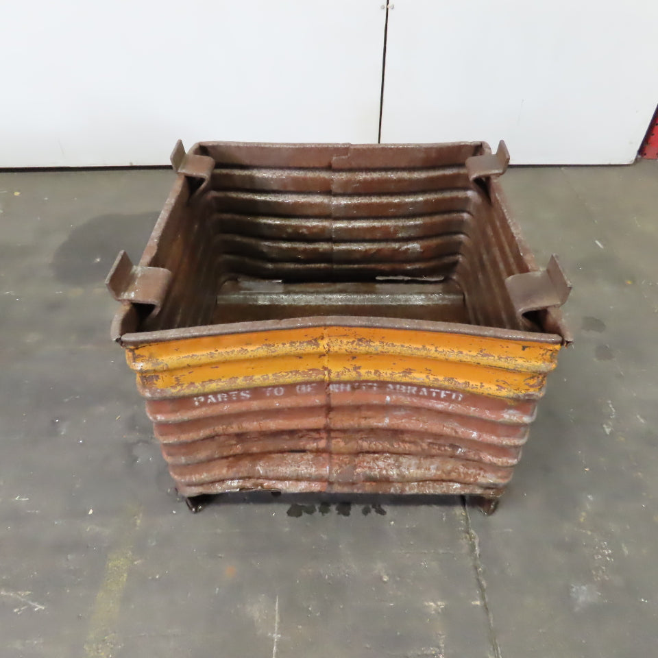 33" x 31" x 25" Deep Heavy Duty Stackable Corrugated Steel Storage Tote Box