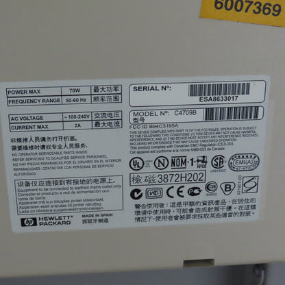 Hewlett Packard C4709B DesignJet 750C Plus 36" Wide Format Printer 100-240VAC