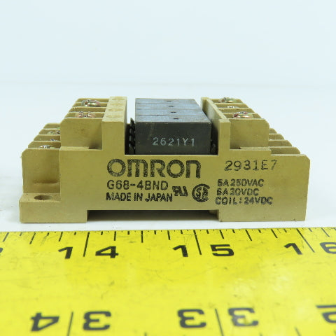 Omron G6B-4BND G6B-1114P 24VDC Power Relay & Base Lot Of 2
