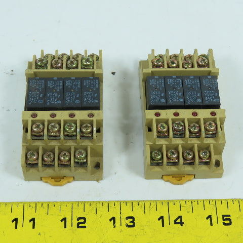 Omron G6B-4BND G6B-1114P 24VDC Power Relay & Base Lot Of 2