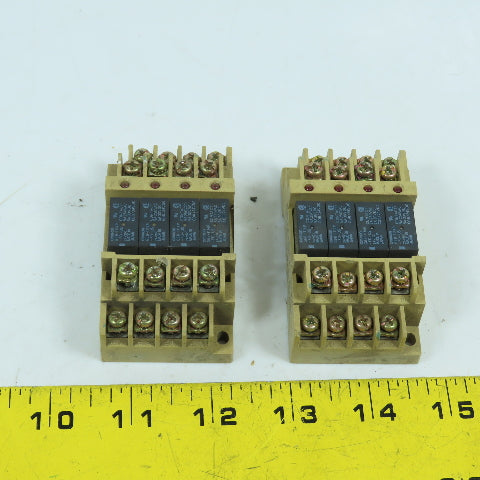 Omron G6B-4BND G6B-1114P 24VDC Power Relay & Base Lot Of 2
