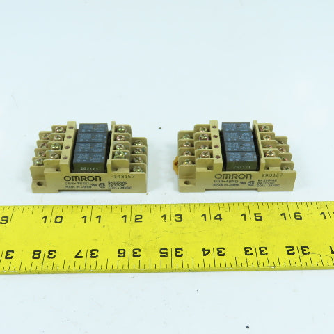 Omron G6B-4BND G6B-1114P 24VDC Power Relay & Base Lot Of 2