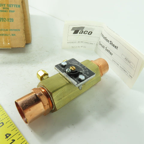 Taco CS100-C4 792-820 Circuit Setter W/ Memory Stop