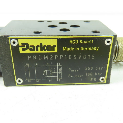 Parker PRDM2PP16SVG15 Direct Operated Pressure Reducing Hydraulic Valve