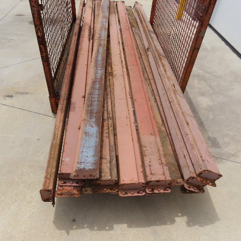 144" x 5-1/2" x 1-3/4" Shaved Pin Pallet Racking Beam Shelf Lot Of 14