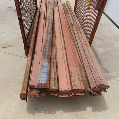 144" x 5-1/2" x 1-3/4" Shaved Pin Pallet Racking Beam Shelf Lot Of 14