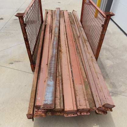 144" x 5-1/2" x 1-3/4" Shaved Pin Pallet Racking Beam Shelf Lot Of 14