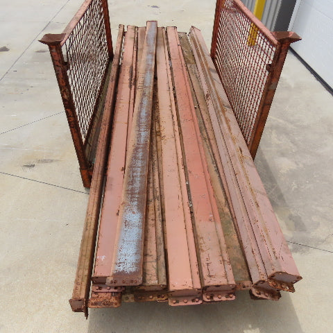 144" x 5-1/2" x 1-3/4" Shaved Pin Pallet Racking Beam Shelf Lot Of 14