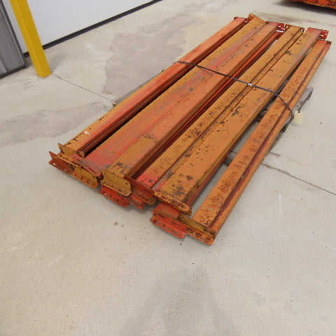 102" x 5-1/2" x 1-5/8" Shaved Pin Pallet Racking Beam Shelf Lot Of 10