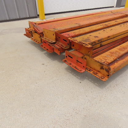102" x 5-1/2" x 1-5/8" Shaved Pin Pallet Racking Beam Shelf Lot Of 10