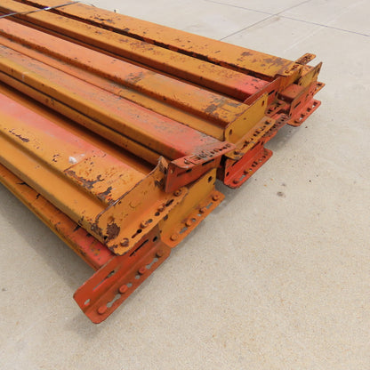 102" x 5-1/2" x 1-5/8" Shaved Pin Pallet Racking Beam Shelf Lot Of 10