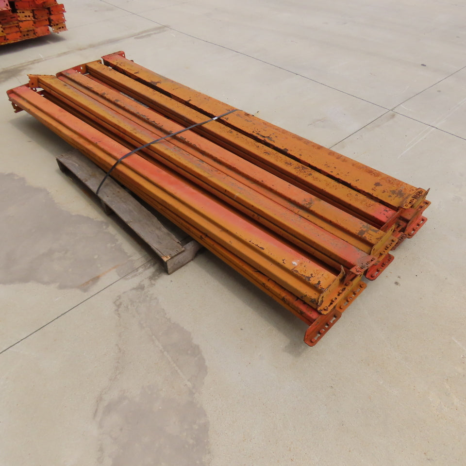 102" x 5-1/2" x 1-5/8" Shaved Pin Pallet Racking Beam Shelf Lot Of 10