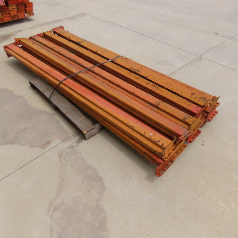 102" x 5-1/2" x 1-5/8" Shaved Pin Pallet Racking Beam Shelf Lot Of 10