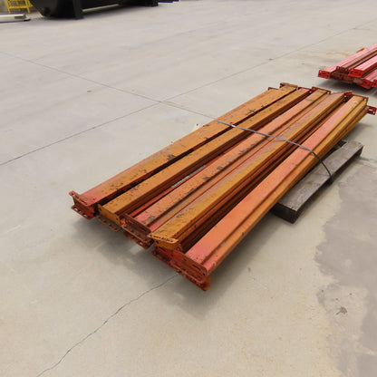 102" x 5-1/2" x 1-5/8" Shaved Pin Pallet Racking Beam Shelf Lot Of 10