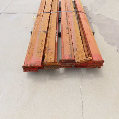102" x 5-1/2" x 1-5/8" Shaved Pin Pallet Racking Beam Shelf Lot Of 10
