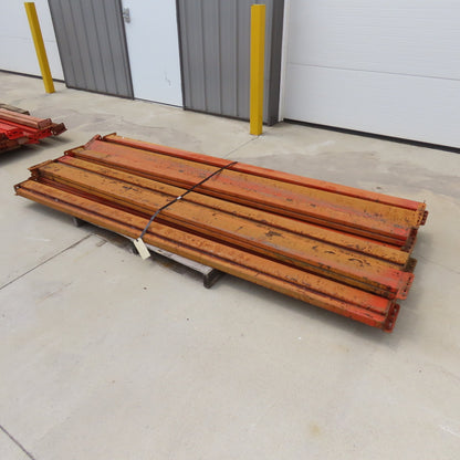 102" x 5-1/2" x 1-5/8" Shaved Pin Pallet Racking Beam Shelf Lot Of 10
