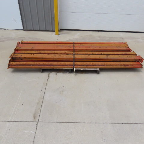 102" x 5-1/2" x 1-5/8" Shaved Pin Pallet Racking Beam Shelf Lot Of 10
