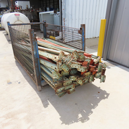 Interlake 96" x4" x 1-3/4" Tear Drop Pallet Racking Horizontal Beam Shelf Lot/64
