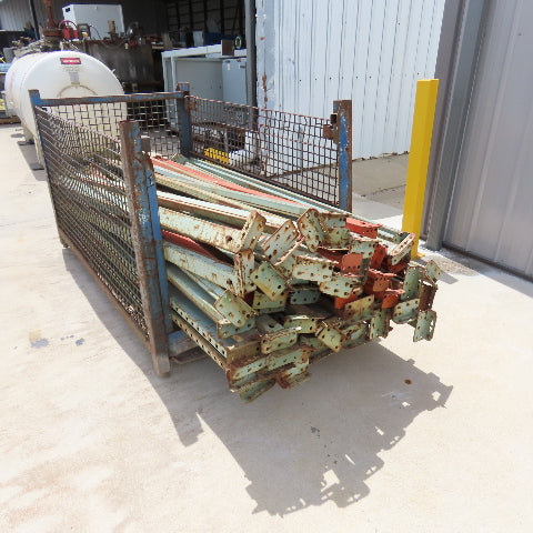 Interlake 96" x4" x 1-3/4" Tear Drop Pallet Racking Horizontal Beam Shelf Lot/64