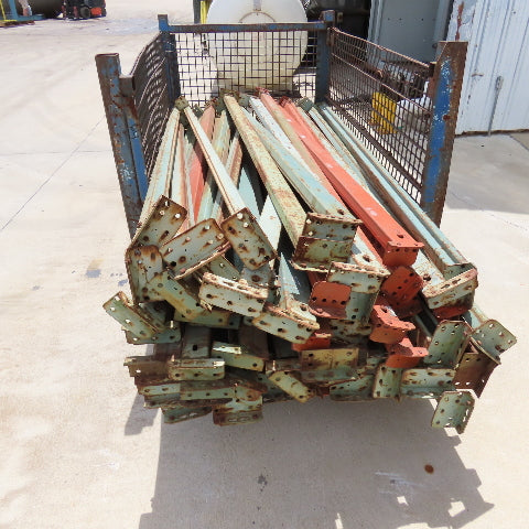 Interlake 96" x4" x 1-3/4" Tear Drop Pallet Racking Horizontal Beam Shelf Lot/64