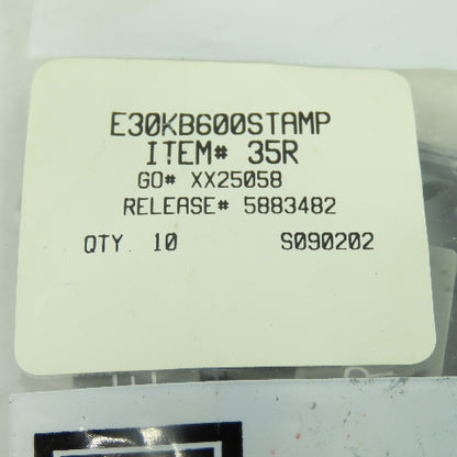 Cutler-hammer E30KB600 Stamp Extended Gray Button Blank Lot Of 10