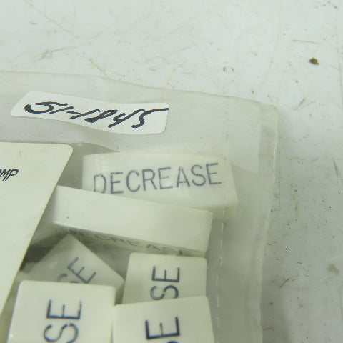 Cutler-Hammer E30KB500 STAMP Decrease White Button Blank Lot Of 10