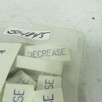 Cutler-Hammer E30KB500 STAMP Decrease White Button Blank Lot Of 10