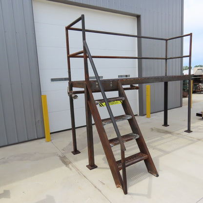 120" Long 30x60" Work Height Elevated Machine Access Platform Mezzanine Railing