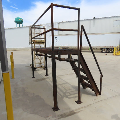120" Long 30x60" Work Height Elevated Machine Access Platform Mezzanine Railing