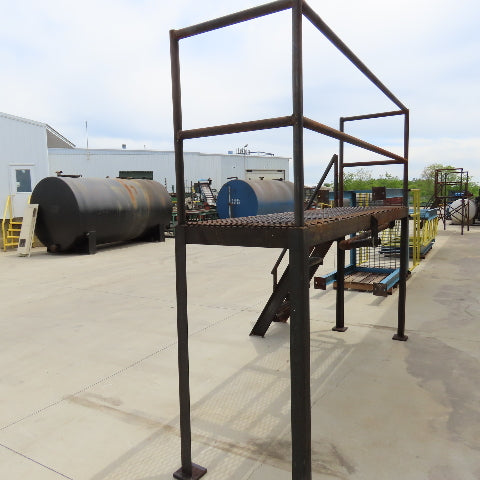 120" Long 30x60" Work Height Elevated Machine Access Platform Mezzanine Railing