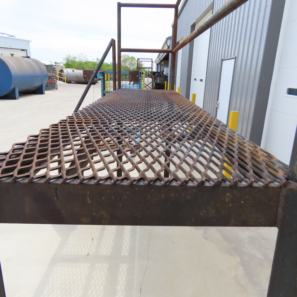 120" Long 30x60" Work Height Elevated Machine Access Platform Mezzanine Railing