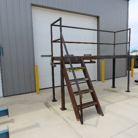 120" Long 30x60" Work Height Elevated Machine Access Platform Mezzanine Railing