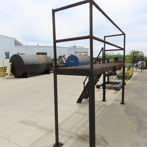 120" Long 30x60" Work Height Elevated Machine Access Platform Mezzanine Railing