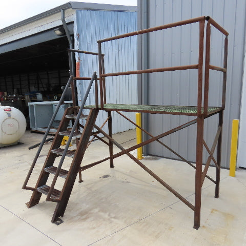 96" Long x 40" x 62" Work Height Elevated Machine Access Platform W/ Railing