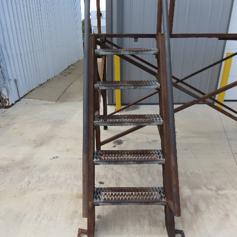 96" Long x 40" x 62" Work Height Elevated Machine Access Platform W/ Railing